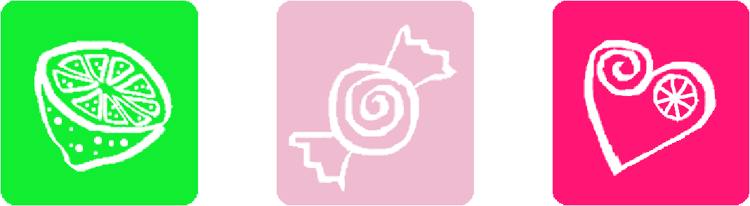 Zitrone/Bonbon/Herz